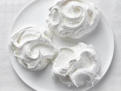 Meringue Clouds Recipe | Food Network Kitchen | Food Network Meringue Clouds, Meringue Pavlova, Food Network Magazine, Meringue Cookies, Marshmallow Fluff, Plated Desserts, Neat Ideas, Kitchen Food, Food Magazine