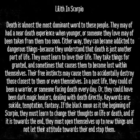 #Scorpio #Scorpiolilith #astrology #badastrology #starsigns #Zodiac Lilith Scorpio, Starsigns Zodiac, Lilith Astrology, Lilith In Scorpio, Black Moon Lilith, Tarot Tattoo, Zodiac Signs Meaning, Aquarius Truths, Scorpio Zodiac Facts