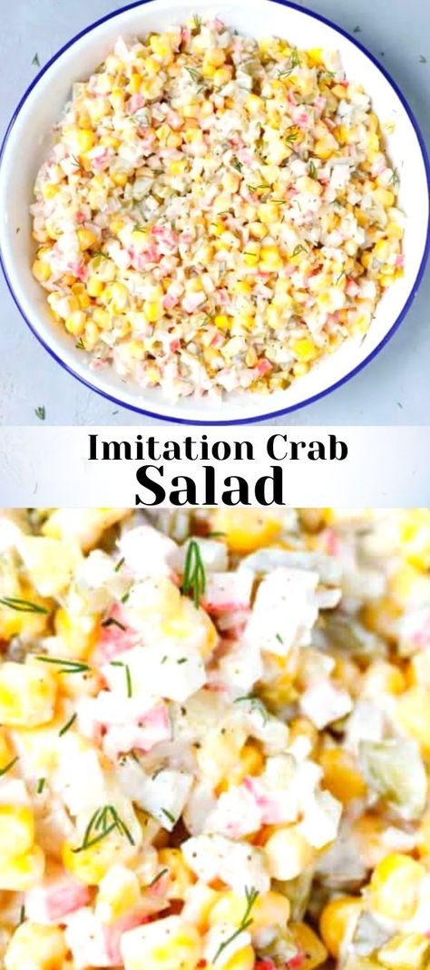 Fake Crab Salad Recipe, Fake Crab, Meat Sticks, Crab Salad Recipe, Healthy Dressing, Bread Buns, Crab Meat Recipes, Toast Bread, Crab Salad