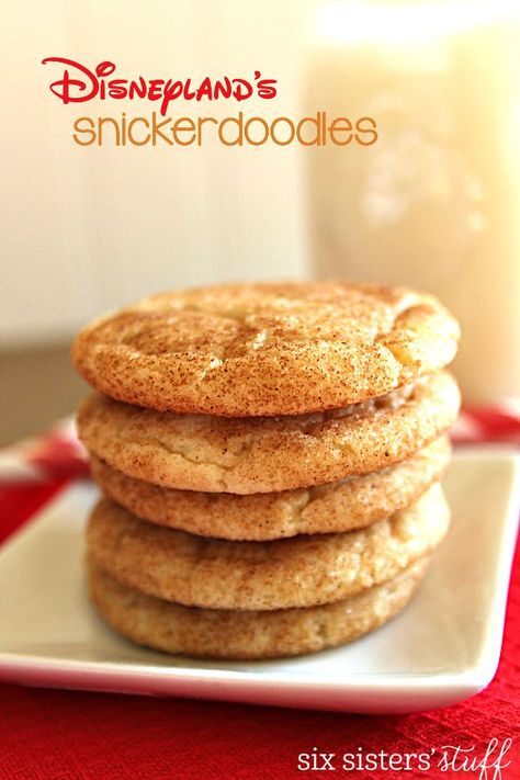 Disneyland's Snickerdoodle Cookies | Six Sisters' Stuff Best Snickerdoodle Cookies, Snickerdoodle Recipe, Six Sisters Stuff, Snickerdoodle Cookies, Snickerdoodle Cookie Recipes, Best Cookie Recipes, Köstliche Desserts, Easy Cookie Recipes, Snickerdoodles