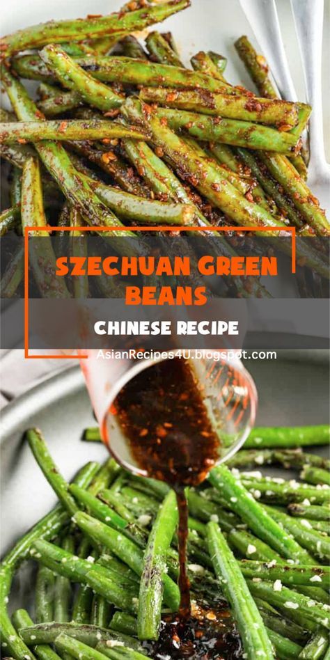 Szechuan Green Beans are crisp, spicy and full of tangy flavor and definitely my favorite vegetable on a take out menu! Green beans are pan-fried crisp with garlic and a simple sauce.

#Chinese #Recipes Green Beans With Ginger And Garlic, Schezuan Green Beans, Green Bean And Mushroom Stir Fry, Cantonese Vegetable Recipes, Asian Roasted Green Beans, Chinese Sauteed Green Beans, Chinese Green Bean Recipes Asian Style, Asian Sauteed Green Beans, Recipes With Asian Greens