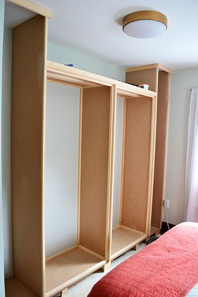 How To Frame Out A Closet, Diy Built In Closet With Doors, Diy Closet With Doors, Framing A Closet, Diy Built In Wardrobes, Building A Closet, Stand Alone Closet, Diy Master Closet, Primary Closet