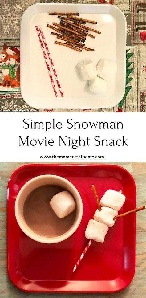 Simple snowman movie night snack to go with a Frosty the Snowman family movie night. Frosty the Snowman treats. Part of the 25 Days of Christmas and a Movie blog hop. Frosty Movie Night, Frosty The Snowman Movie Night, Frosty The Snowman Movie, Christmas Family Movie Night, The Snowman Movie, Basket Themes, Simple Snowman, Grinch Movie, Snowman Treats