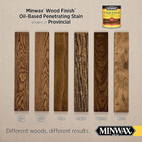 Hardwood Floor Stain Colors, Oak Floor Stains, Minwax Stain Colors, Floor Stain Colors, Wood Floor Repair, Unfinished Wood Furniture, Provincial Stain, Special Walnut Stain, Exterior Wood Stain