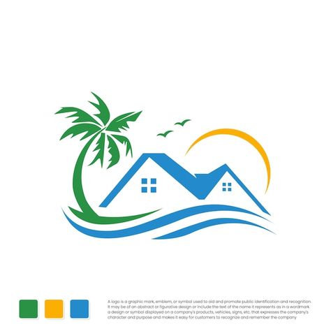 Home build and palm tree illustration sy... | Premium Vector #Freepik #vector #graphic-logo #logo-templates #travel-logo #city-logo Oasis Logo, Palm Tree Illustration, Symbol Logo Design, City Logo, Travel Logo, Tree Illustration, Symbol Logo, Graphic Logo, Logo Design Template