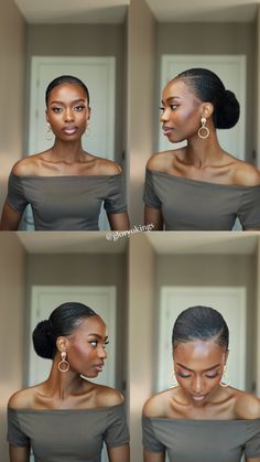 Hair Outline, Afro Hair Bun, Different Hair Styles, Natural Hair Wedding, Date Night Hair, Natural Hair Bun Styles, Twisted Hair, Night Hairstyles, Low Bun Hairstyles