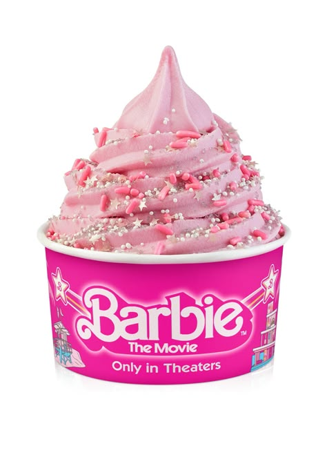 Barbie Land Berry Pink: A Refreshing Summer Delight by Pinkberry Pinkberry Frozen Yogurt, Strawberry Nesquik, Barbie Land, Moist Yellow Cakes, Mini Corn Dogs, Pink Sauce, Cold Stone Creamery, Barbie The Movie, Cotton Candy Flavoring