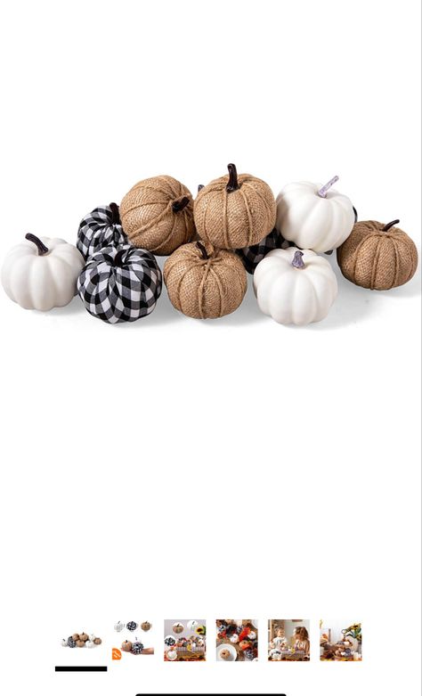 Add these adorable 12 piece pumpkins inside your home! This would be perfect as a centerpiece! Halloween Room Decor, Burlap Pumpkins, Fake Pumpkins, Artificial Pumpkins, Faux Pumpkins, Pumpkin Colors, Fabric Pumpkins, Mini Pumpkins, Plaid Fabric