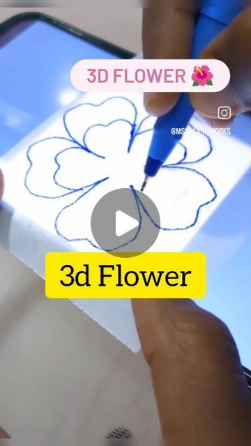 Net Flower Aari Work, 3d Flower Aari Work, Flower Aari Work, Days Challenge, Aari Work Blouse, Canva Tutorial, Aari Work, 3d Flowers, Flower Petals