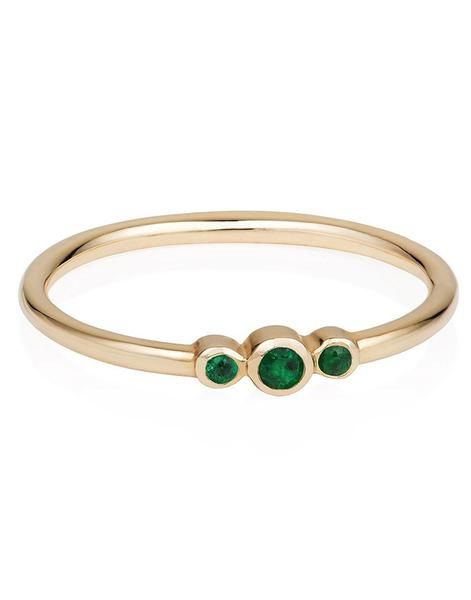 Triple Emerald Gem Tube Set Ring - Laura Lee Jewellery - 1 Set Rings, Emerald Gem, Solid Gold Band, Set Ring, Unique Jewelry Designs, Laura Lee, Garnet Rings, Jewelry Inspo, Designer Engagement Rings