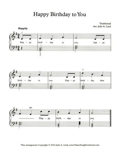 Happy Birthday to you, free printable for piano lessons Free Flute Sheet Music, Happy Birthday Piano, Free Violin Sheet Music, Printable Hymns, Free Printable Sheet Music, Music Printables, Sheet Music Printable, Happy Birthday Music, Happy Birthday Free