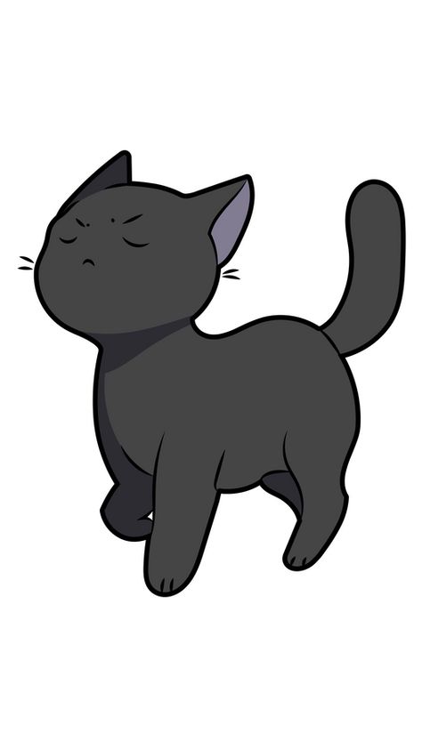 Look at this cute black cat and learn how you have to introduce yourself so everyone would appreciate you! This animal is so proud that he doesn't notice anybody and anything. So be cautious because... Animation Cycle, Cats Gif, Animation Clips, Cat Animation, Drawing Animation, Arte Sailor Moon, Anime Animation, Cat Doodle, Animation Sketches