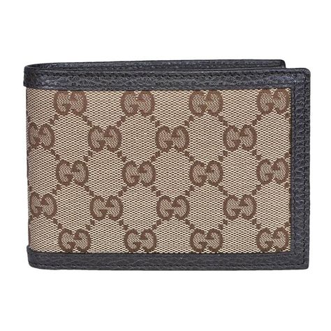 GUCCI BIFOLD WALLET GG MONOGRAM BEIGE/EBONY. #gucci Canvas Wallet, Brown Wallet, Leather Bifold Wallet, Gucci Wallet, Brown Canvas, Fold Wallet, Bifold Wallet, Coin Pouch, Gucci Men