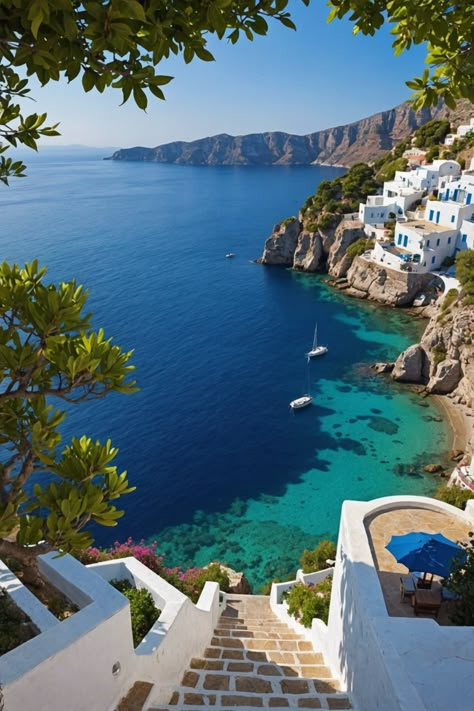 Island Paradise: Discovering the Timeless Beauty of the Greek Islands Greek Island Aesthetic, Mediterranean Nature, Mediterranean Beaches, Blue Water Beach, Greece Nature, Greece Blue, Greece Beaches, Greece Landscape, Greek Islands Vacation