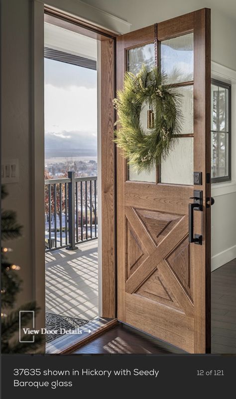 Interior Front Door, Front Door Ideas, Rustic Front Door, Farmhouse Entry, Beautiful Front Doors, Farmhouse Front Door, Farmhouse Doors, Wood Front Doors, Wooden Front Doors