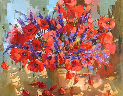 Check out new work on my @Behance profile: "Poppies and lavender" http://be.net/gallery/105462233/Poppies-and-lavender Poppies And Lavender, Terrace Plants, Lavender Color Scheme, Desert Duo, Red Poppy Painting, Poppy Bouquet, Lavender Bouquet, Poppy Art, Poppy Painting