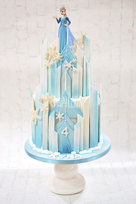 Frozen Ice Castle Cake, Elsa Ice Castle Cake, Frozen Birthday Cake Castle, Frozen Castle Birthday Cake, Elsa Frozen Cake Birthdays, Castle Frozen Cake, Frozen Cake Castle, Elsa Theme Cake, Elsa Castle Cake