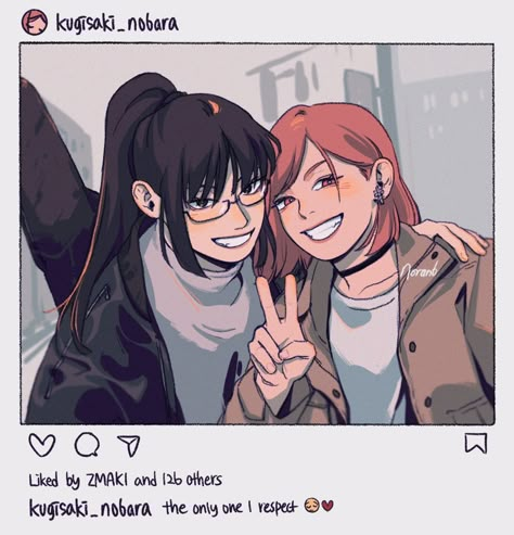 Maki X Nobara, Maki Nobara, Very Important Person, Image Couple, 5 Anime, Fanarts Anime, Anime Ships, What’s Going On, Jujutsu Kaisen