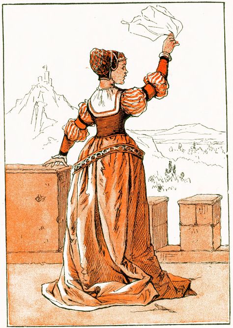 Woman waving goodbye from a castle wall Waving Goodbye, Castle Wall, Antique Illustration, A Castle, Free Illustrations, Book Publishing, Books Online, Vintage Antiques, Childrens Books