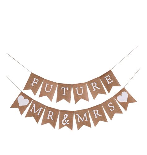 Future Mrs Burlap Decorations Banner (Wedding decor trends 2023) Ms To Mrs Backdrop, Future Mr And Mrs Sign, Engaged Banner, Future Mrs Banner, Wedding Shower Banners, Future Mrs, Burlap Decor, Burlap Banner, Couple Shower