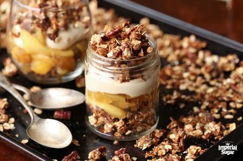 Individual Apple Crisp Trifles | Imperial Sugar Individual Apple Crisp, Sautéed Apples, Halloween Sugar Cookies Decorated, Crisp Desserts, Halloween Cookie Recipes, Halloween Sugar Cookies, Fall Gathering, Cookie Cups, Apple Desserts