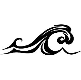 Wave Svg Free, Nature Silhouettes, Ocean Silhouette, Wave Silhouette, Wave Stencil, Beach Silhouette, Camper Art, Jeep Hair, Hawaiian Art