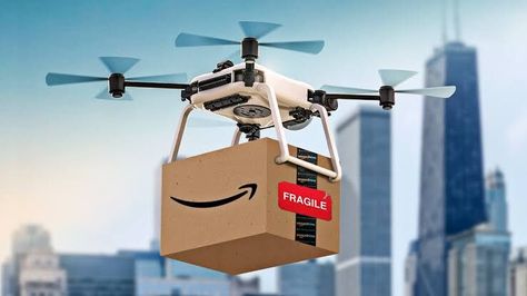 On Monday, the tech giant announced that it would be piloting this service in Lockeford, California following approval from the Federal Aviation Administration (FAA) and local officials. Futuristic Layout, Drone Delivery, Last Mile, Drone Design, Drone Technology, Military Forces, Package Delivery, Electronic Devices, Shipping Container