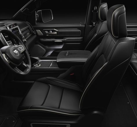 The moment you’re inside, you’ll know why the 2021 Ram 1500 is the Most Luxurious Truck in its Class*. *Based on Ram 1500 Limited /Laramie Longhorn standard premium content comparison to Ford F150 Platinum, Chevy Silverado 1500 High Country, GMC Sierra 1500 Denali, Toyota Tundra, & Nissan Titan Standard Full-Size Pickups. #carolinachryslerdodgejeepram #fastfairandfriendly #chrysler #dodge #ram #jeep #servicematters #thecustomerisalwaysright Ram Truck Interior, Ram 1500 Interior, Gmc Sierra 1500 Denali, F150 Platinum, Ram Trucks 1500, Ram Cars, Black Truck, Black Men Fashion Casual, Truck Interior