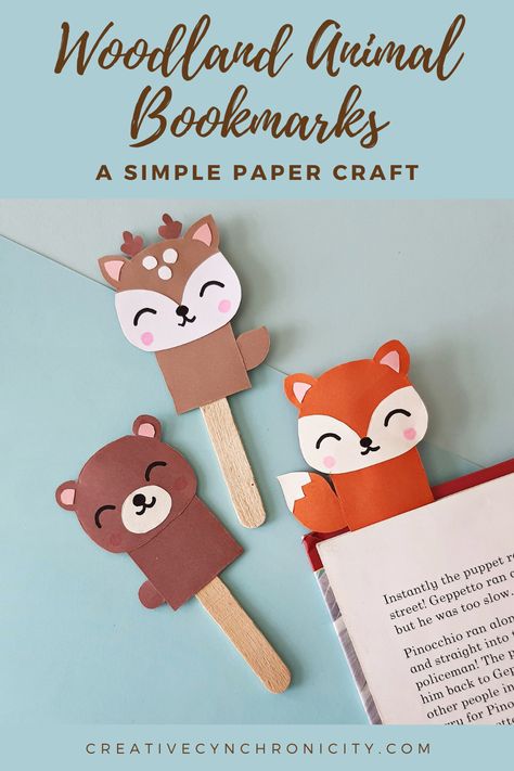 Woodland Animal Bookmarks - Creative Cynchronicity