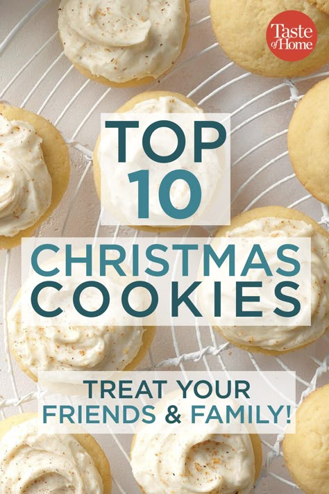 Our Top 10 Christmas Cookie Recipes Top Christmas Cookies, Christmas Dessert Gifts, Unique Christmas Cookies, Christmas Cookie Boxes, Christmas Cookies Packaging, Elegant Cookies, Christmas Baking Cookies, Christmas Cookie Box, Best Christmas Cookie Recipe