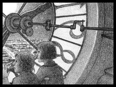 The Intricate, Cinematic World of 'Hugo Cabret' : NPR The Invention Of Hugo Cabret, Brian Selznick, Hugo Cabret, League Of Extraordinary Gentlemen, Secret House, Read Aloud Books, Retirement Humor, Clock Tower, Children's Book Illustration