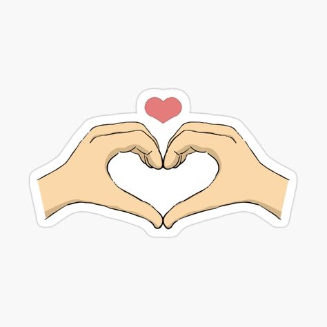 These hands form a heart ❤️✨, no words needed, expressing love and care. Check out more heartwarming designs at my Redbubble store now. #SpreadLove #Sign #HandSign Positivity Stickers, Hand Sticker, Hand Heart, Expressing Love, Graphic Art Prints, Goodnotes Stickers, Sip N Paint, Love And Care, Heart Hands