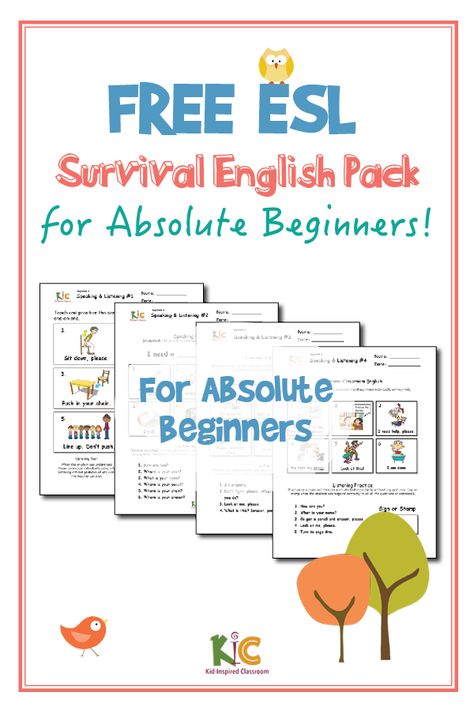 Esl Curriculum Planning, Teaching Ell Students The Alphabet, Free Esl Printables, Esl For Kindergarten, Esl Lesson Plans For Beginners, Eal Classroom, Esl Teaching Elementary, Esl Classroom Decor, Esol Resources