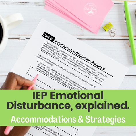 Emotional Impairment Classroom, Emotional Disabilities Classroom, Emotional Support Classroom, Educational Diagnostician, Emotional Behavior Disorder, School Psychology Resources, Asd Classroom, Psychology Resources, Emotional Disturbance