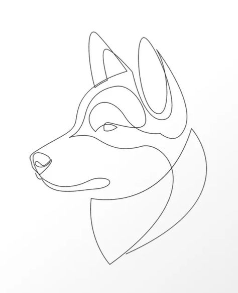 Fine Line Husky Tattoo, Husky Line Art, Husky Tattoo, White Husky, Icon Ideas, Instagram Icon, Human Form, Dog Park, Instagram Icons