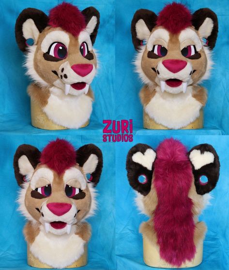 Fursuit Inspiration, Lion Character, Fur Suits, Fursuit Head, Cat Girl, No. 2, Feline, Character Design, Kitty