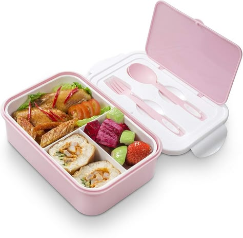 An Organized Lunch Box: Bento Lunch Box Microwave Freezer Meals, Resep Makanan Beku, Kotak Bento, Meal Box, Lunch Box With Compartments, Lunch Box Containers, No Bake Snacks, Krispy Kreme, Bag Lunch