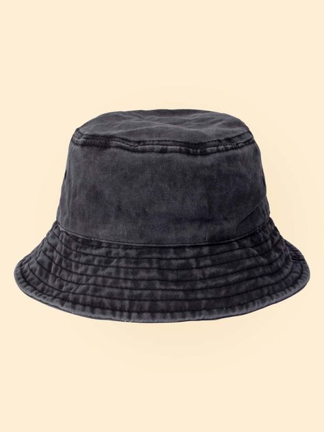 Bucket Hat Fashion, Bucket Hat Summer, Summer Hats Beach, Hats Black, Black Bucket Hat, Denim Bucket Hat, Swag Girl Style, Black Bucket, Ponytail Hat