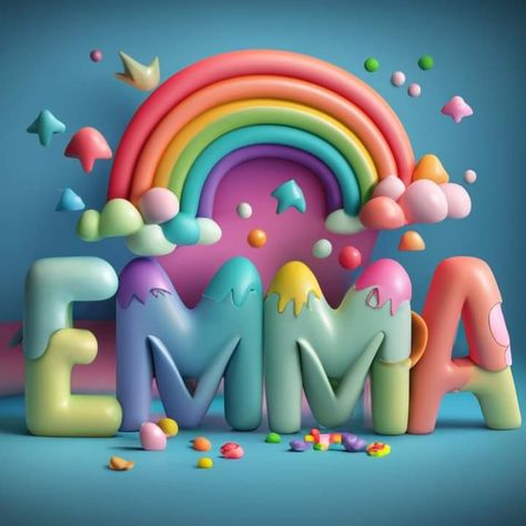 Emma Name Art, Clover Tattoos, Disney Princess Rapunzel, Princess Rapunzel, Birthday Name, Art Gallery Wallpaper, What Is Your Name, Say My Name, Happy Birthday Cakes