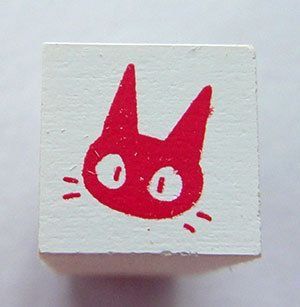 Embroidery Cat Face, Studio Ghibli Kiki's Delivery Service, Ghibli Kiki's Delivery Service, Kiki's Delivery Service, Cat Face, Delivery Service, Studio Ghibli, Rubber Stamp, Stamp