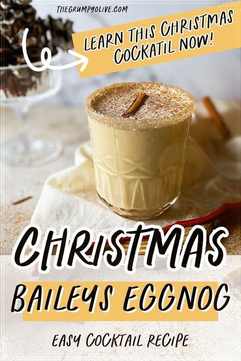 Craving a delightful Christmas alcoholic drink? Want to find an easy Christmas Baileys cocktail? Our Baileys Eggnog Drinks recipe is a true delight, combining the creamy richness of eggnog with the decadence of Baileys Irish Cream. Immerse yourself in the luxurious combination of velvety eggnog and the rich, smooth taste of Baileys Irish Cream. Find this delicious Baileys Eggnog Christmas cocktail recipe now on the blog and make your holidays magical. Baileys Eggnog Recipe, Baileys Cocktail, Eggnog Cocktail Recipe, Eggnog Recipe Spiked, Baileys Cocktails, Eggnog Drinks, Christmas Eggnog, Baileys Coffee, Christmas Drinks Recipes