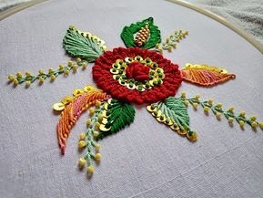 Hand embroidery. Trendy hand embroidery design for dresses. - YouTube Chamki Work Designs, Imbrodri Design, Hand Bead Embroidery Designs, Chamki Work, Back Embroidery Design, Colchas Quilting, Hand Work Design, New Embroidery Designs, Hand Embroidery Dress