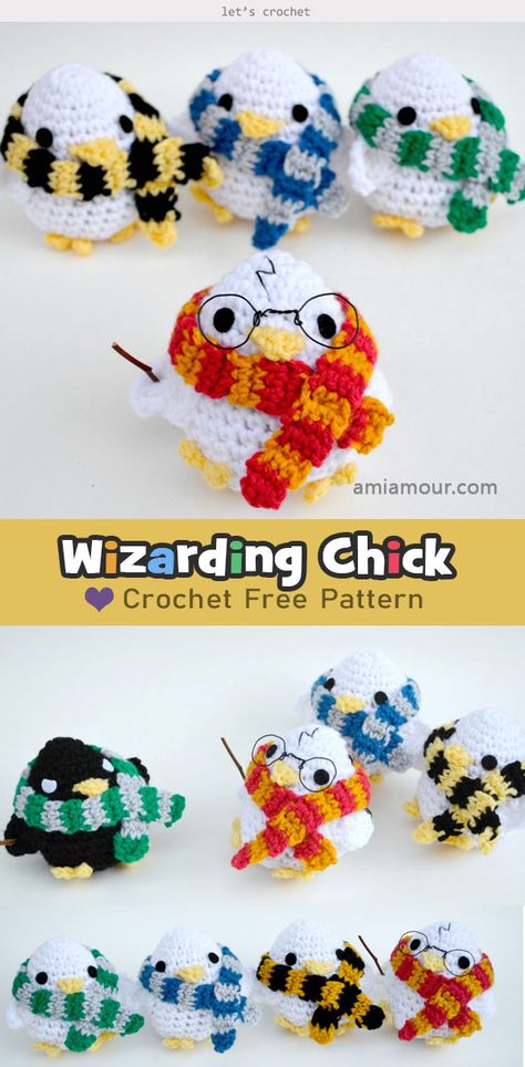 Cute Animal Crochet, Novelty Crochet, Amigurumi Crochet Free Pattern, Harry Potter Crochet, Yarn Creations, Quick Crochet Projects, Crochet Toys Free Patterns, Crochet Toys Free, Crochet Idea