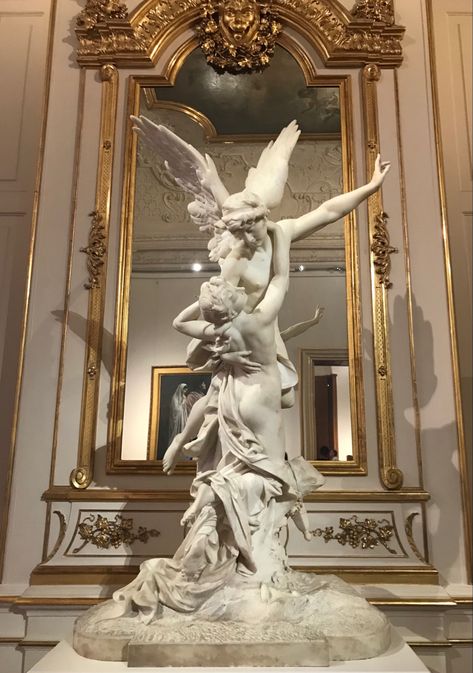 The sculpture of Cupid and Psyche by Theodor Friedl in Vienna Instagram Museum, Greek Mythology Statue, Sculpture Fountain, Eros And Psyche, Art Amour, Greek Mythology Gods, Cupid And Psyche, Greek Statues, Antique Statue