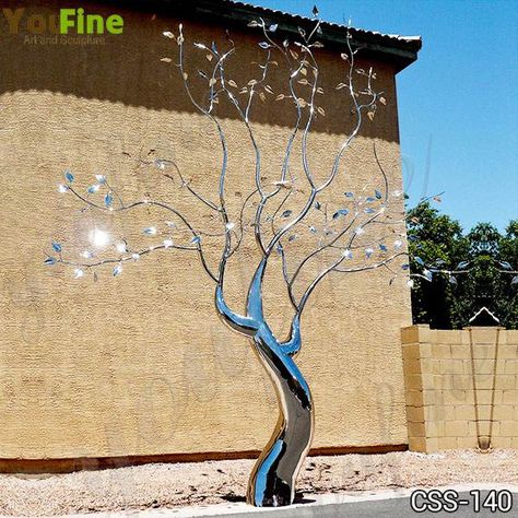 Outdoor Metal Tree Sculpture Free Standing Supplier CSS-140-You Fine Sculpture Metal Tree Sculpture, Outdoor Metal Art, Wind Sculptures, Sculpture Projects, Metal Tree Wall Art, Tree Wall Decor, Sculptures For Sale, Steel Sculpture, Sculpture Park