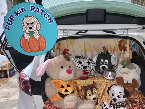 Dog Pound Trunk Or Treat, Puppy Trunk Or Treat Ideas, Dog Trunk Or Treat Ideas For Cars, Dog Themed Trunk Or Treat Ideas, Trunk Or Treat Dog Theme, Dog Themed Trunk Or Treat, Trunk Or Treat With Dogs, Trunk Or Treat Ideas With Dogs, Dog Trunk Or Treat Ideas