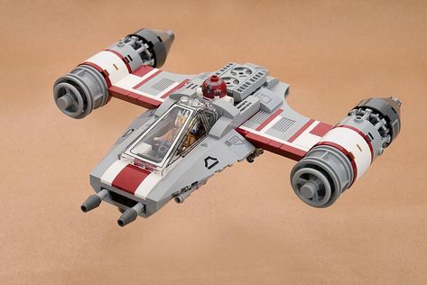 Top 10 favourite LEGO sci-fi builds inspired by the Star Wars universe [Feature] | The Brothers Brick Lego Mechanics, Wing Wing, Lego Plane, Y Wing, Lego Starwars, Star Wars Spaceships, Lego Spaceship, Lego Ship, Awesome Lego