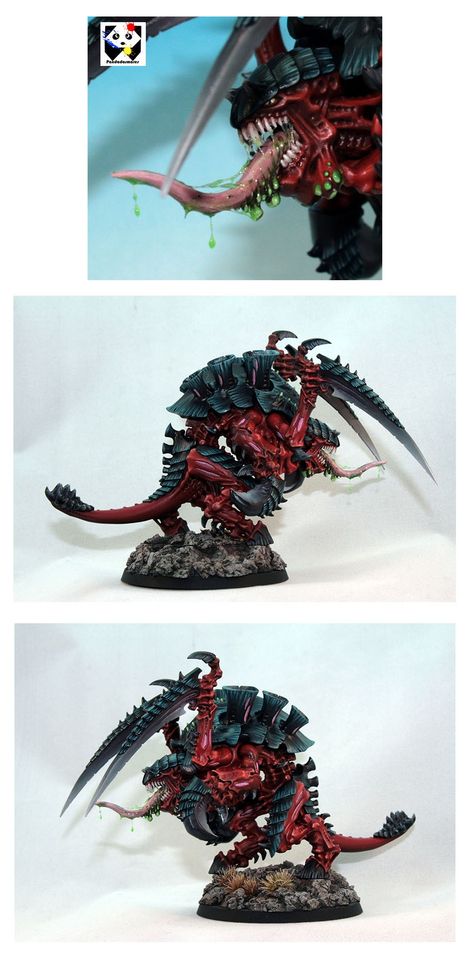 Carnifex - Pandadosmares Tyranid Carnifex, Miniatures Painting, 40k Miniatures, Warhammer 40k Miniatures, Miniature Painting, Warhammer 40k, A Color, Color Scheme, Color Schemes