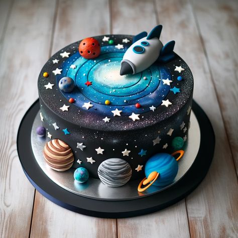 Top Birthday Cake Ideas for Kids Boys Make His Day Unforgettable (7) Outer Space Theme Birthday Cake, Birthday Cake Planets, Boy 4th Birthday Cake, Planets Cake Birthday, Boys 7th Birthday Cake, Earth Birthday Cake, First Birthday Space Cake, Birthday Cake 6 Boy, Cake For 9 Year Boy