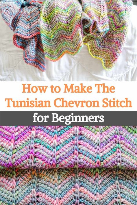 Trying out a new technique like Tunisian crochet can be daunting for beginners. You may not know which tools to buy or which pattern to start with. The author of this project has always lived under the philosophy that anything can be done with the right tools, resources and patience; and we totally agree with that! Today you will learn how to do an easy Tunisian stitch known as a chevron stitch, this one is perfect for many different projects, but this time you will see how to use it in a... Ribbed Tunisian Crochet, Tunisian Chevron Blanket, Tunisian Dishcloth Patterns, Tunisian Crochet Amigurumi, Tunisian Crochet Patterns Blanket, Tunisian Crochet Scarf Pattern Free, Tunsinian Crochet, Tunisian Crochet Patterns Free Beginner, Tunisian Crochet Patterns Free